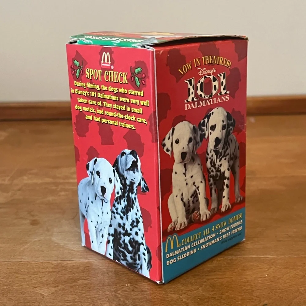 Vintage 1996 NIP 101 Dalmatians Snow Dome Ornament